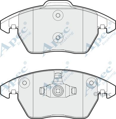 APEC BRAKING Комплект тормозных колодок, дисковый тормоз PAD2041